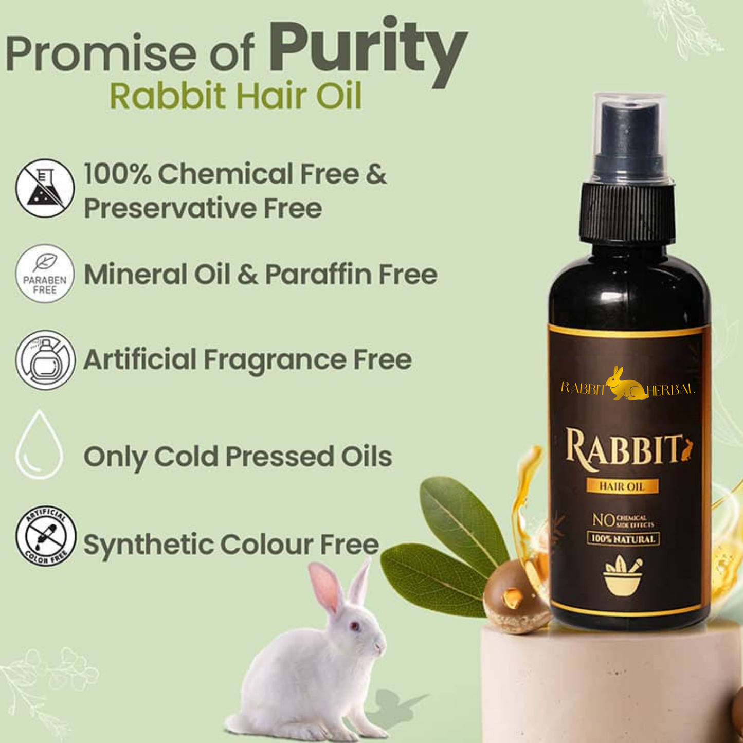 Rabbit Blood Hair Oil – 100% Effective!